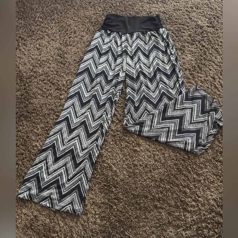 Apt. 9 Black and White Wide Leg Pants